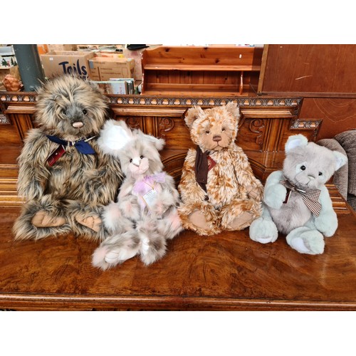 169 - A collection of 15 Charlie Bear teddies with original tags