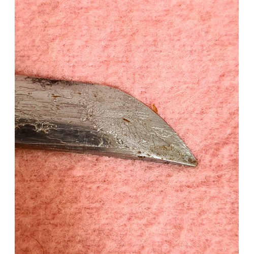 227 - A Japanese WWII officer's katana, signed tang, cast tsuba, cotton bound imitation shark skin grip, w... 