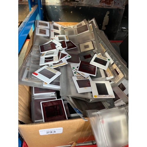 293 - A box of photographic art slides.