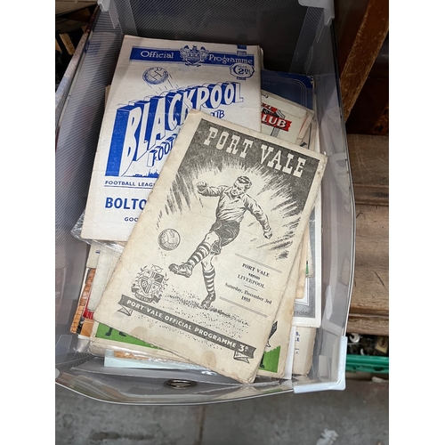 55 - A box of football programmes between 1950s to 1960s