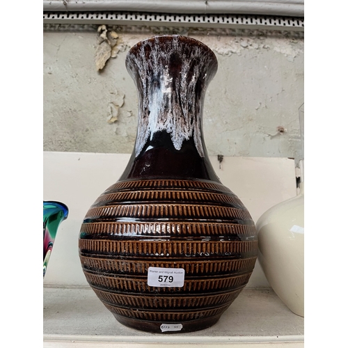 579 - A West German pottery vase marked Jasba N608 1140