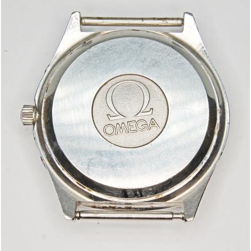 94 - An Omega Seamaster stainless quartz wristwatch, circa 1960s/70s, diameter 36mm, signed silvered dial... 