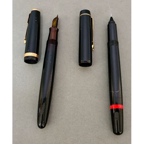 20 - A Parker Duofold fountain pen with 14ct gold nib together with a vintage Rapidograph pen.