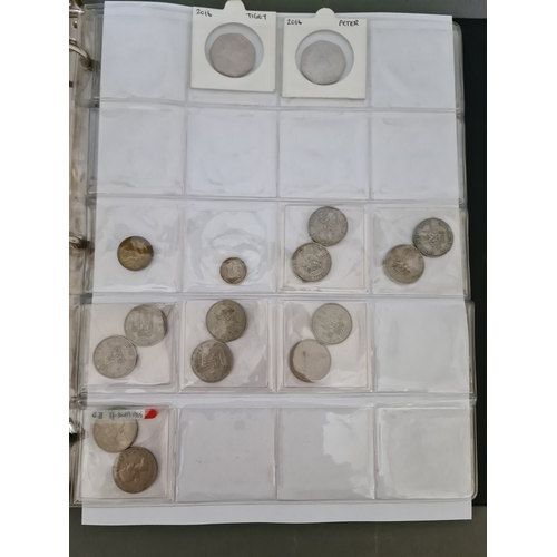 27 - A coin album of collectable coins including silver, 50 pence pieces, 1797 Cartwheel penny etc and th... 