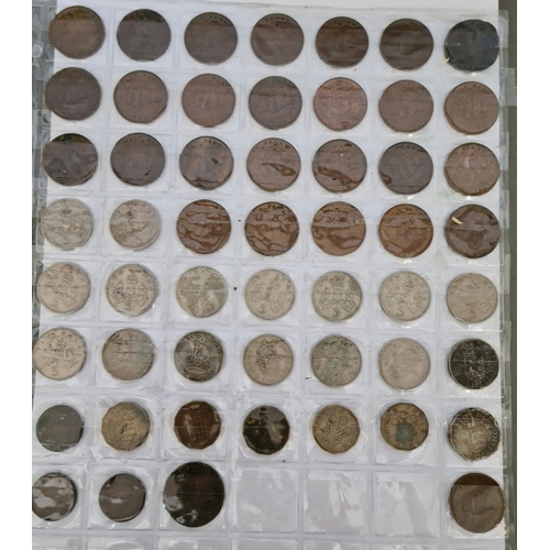 34 - A box of mainly GB coins to include a silver thaler & an 1895 crown etc.