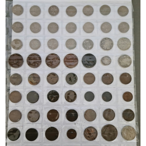 34 - A box of mainly GB coins to include a silver thaler & an 1895 crown etc.