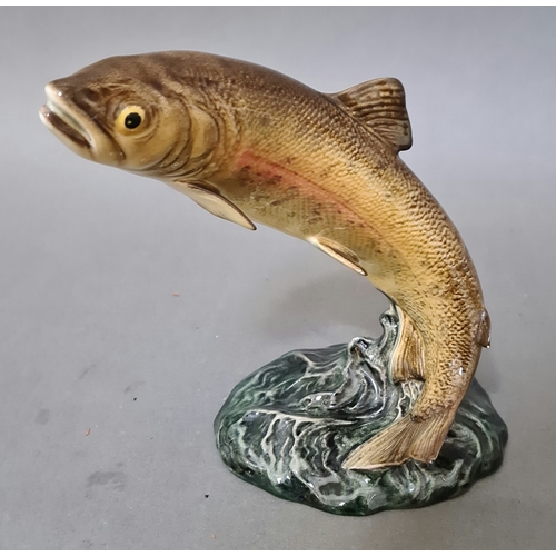 94 - A Beswick leaping trout, height 17 cm.