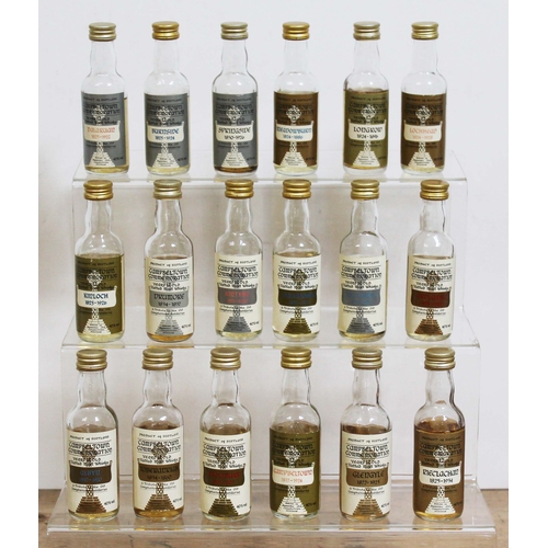 184 - 40x scotch miniatures comprising 18 Campbeltown Commemoration 12 year old vatted malt scotch whisky ... 