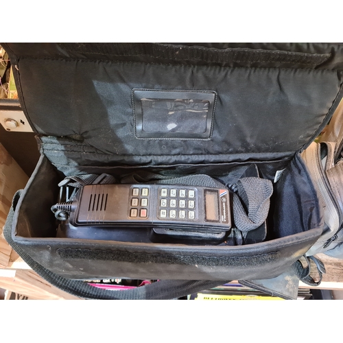 146 - A circa 1988 Motorola 4800X cellular mobile phone in carry case.