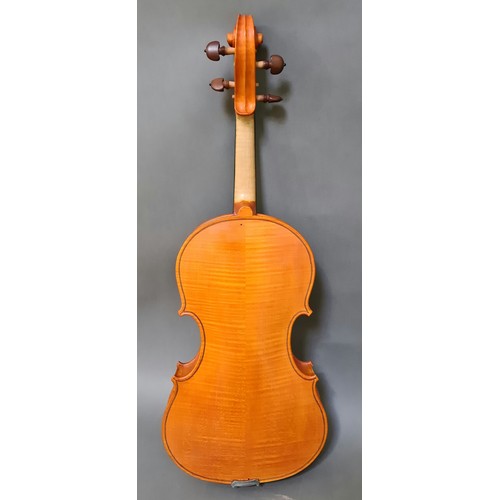 220 - A British 20th century viola after a design by Maurice K Bouette, made by Edward Odling 1990, two pi... 