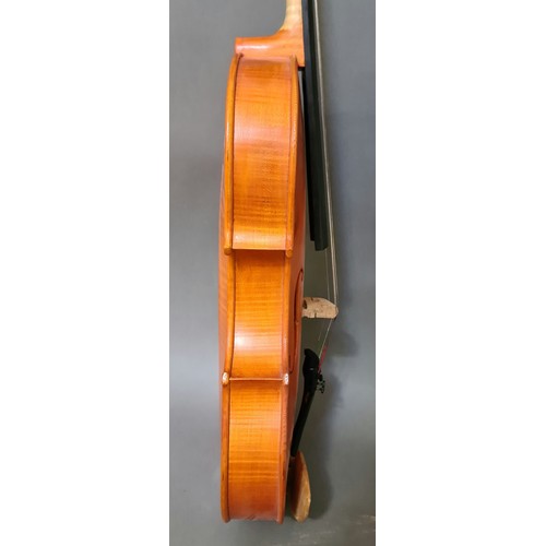 220 - A British 20th century viola after a design by Maurice K Bouette, made by Edward Odling 1990, two pi... 