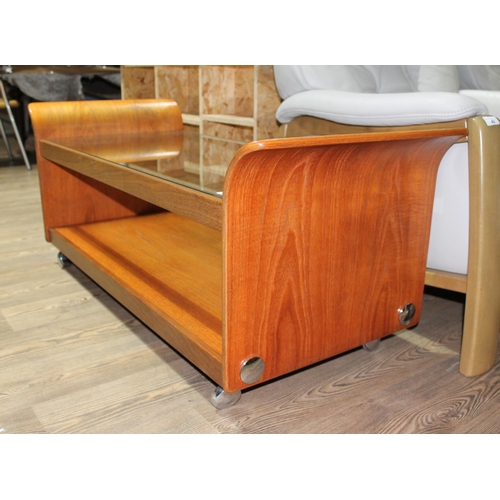 46 - A G-Plan teak and glass coffee table