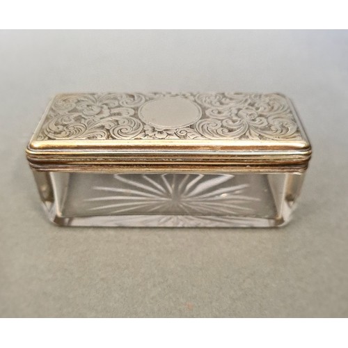 37 - A 19th century burr walnut work box with fitted interior, containing a number of cut glass and silve... 