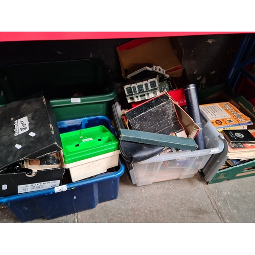 159 - 4 boxes of misc items including various games, Star Wars magazines, collectables, a Grandstand Firef... 