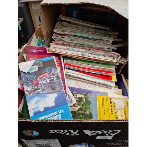 173 - A box of OS maps to include AA, etc.