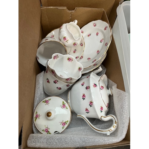 489 - A china tea set including some Shelley china.