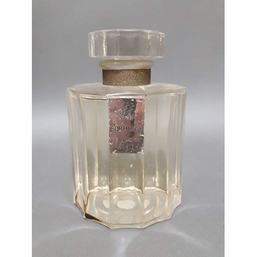 154 - A vintage Sortilege Le Galion perfume display bottle. 17cm Height