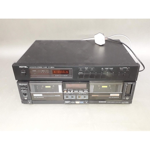 223 - ROTEL RT850AL tuner and a Hitachi D-W800 side by side stereo cassette deck.