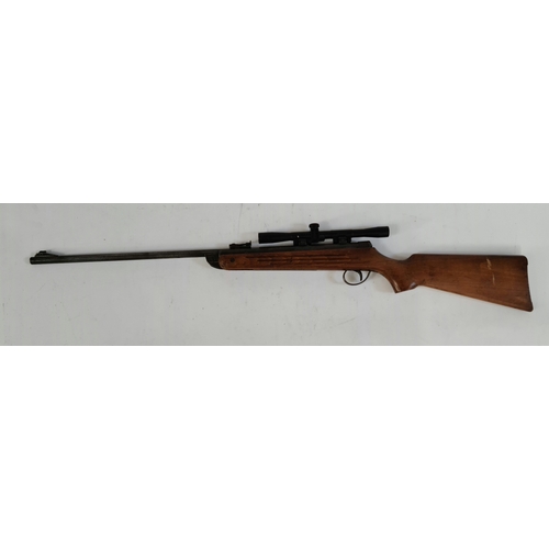 7 - A B.S.A .177 calibre air rifle with B.S.A. x2 sight, serial no. N8784, 104cm long (BUYER MUST BE 18 ... 