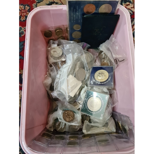 131 - A box of assorted mainly GB coins.