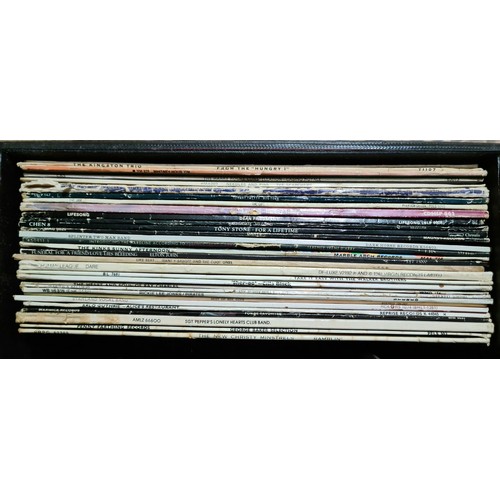 304 - Three cases of records, rock & pop, various artists including Rod Stewart Gasoline Alley with Vertig... 