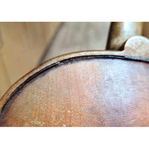 209 - An antique violin, circa 1900, one piece back length 354mm, inscribed 'E Borda b24 NEW YORK 1929' to... 