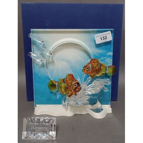 132 - A Swarovski crystal Wonders of the Sea 'Harmony' ornament, with box.