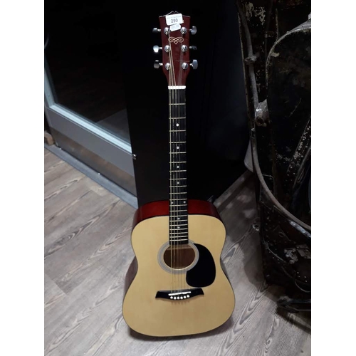 290 - A Deacon steel strung acoustic guitar.