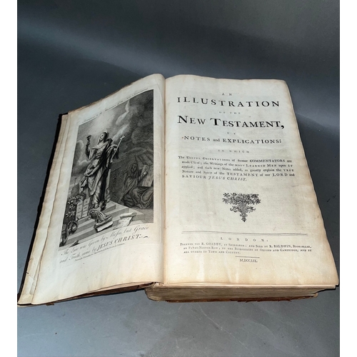 177 - An antique 1759 illustrated New Testament, by Robert Goadby. 
Condition- some wear to the spine and ... 