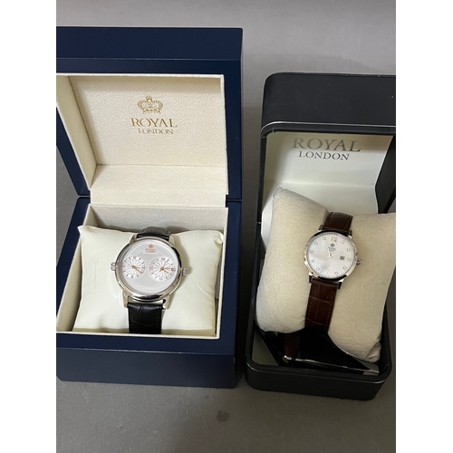 265 - Two Royal London gents watches with associated boxes.