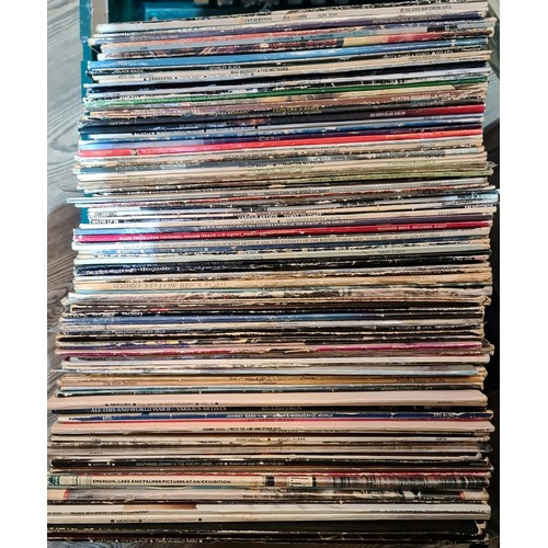 299 - Approximately 100 1970s rock & pop LPs including EC/DC, ELP, ELO, The Jam, Elvis Costello etc.