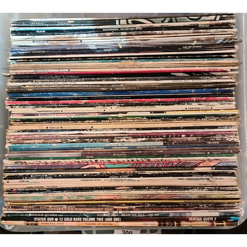 300 - Over 70 rock & pop LPs, 1970s including Bowie, Boston, Peter Frampton, Billy Joel, Wings etc.