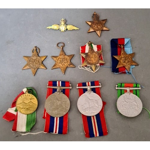 78 - Military history - WW2, 5 star medals to include The Italy Star, The Burma Star, two The 1939 - 1945... 