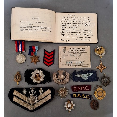 79 - Military history - A collection of miscellaneous medals, badges, cloth patches and related military ... 