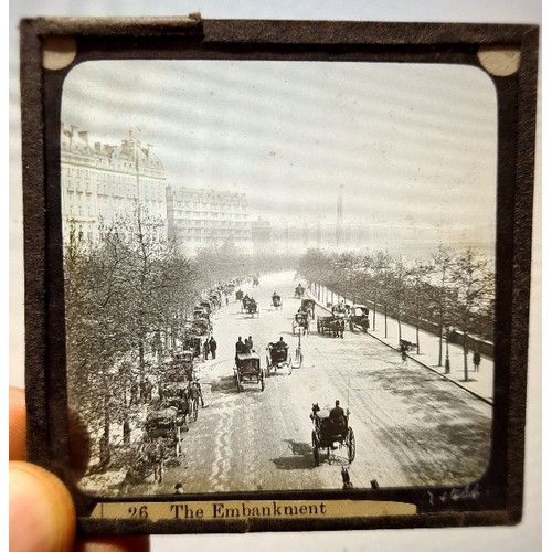 193 - A case containing approx. 200+ early 20th century magic lantern type slides.