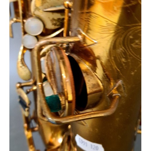 281 - A Buescher alto saxophone with hard case.