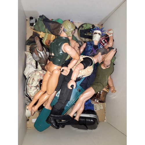 365 - A box of Action Man figures and accessories.