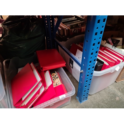 375 - 3 boxes and 3 bags of Manchester United home programmes circa 1960s to early 2000s, housed in red bi... 