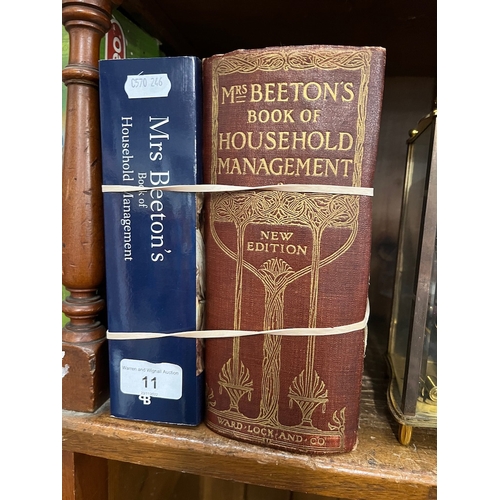 11 - Mrs Beeton's Household Management, two editions.