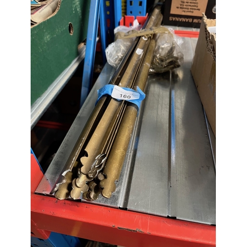 160 - A set of early 20th century brass stair rods.