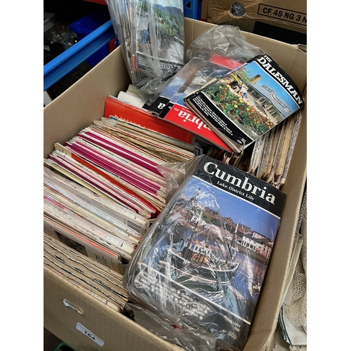 164 - A box of Ordnance Survey Maps together with Dalesman and Cumbria magazines