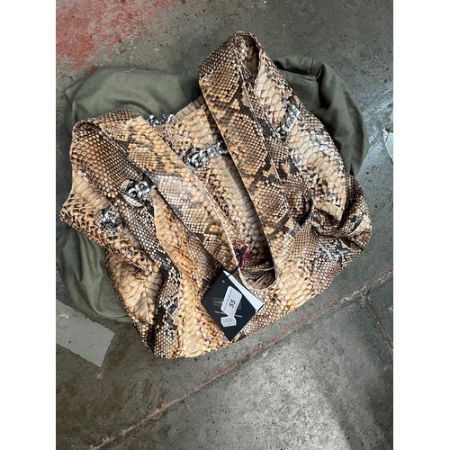 55 - An original Maisha snakeskin handbag with original labels and tags + protective cover.