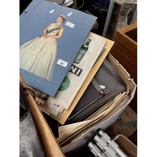 80 - A box of sheet music and Royal ephemera, etc