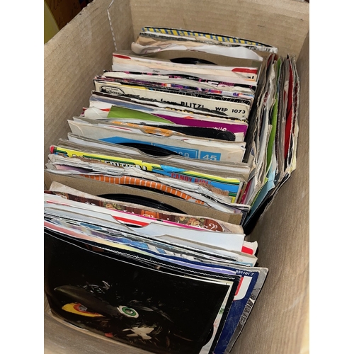 367 - A box of 45rpm vinyl record singles.