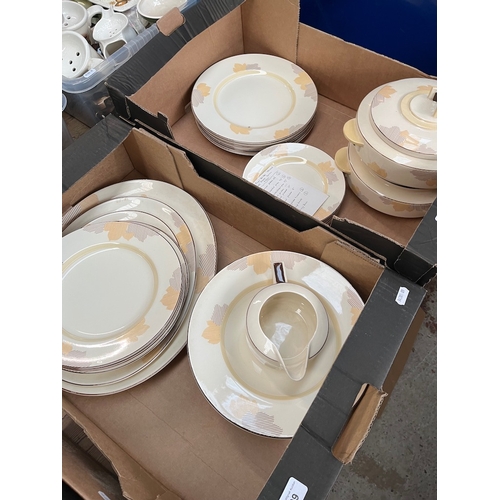 409 - A Royal Doulton Athlone Art Deco dinner service.