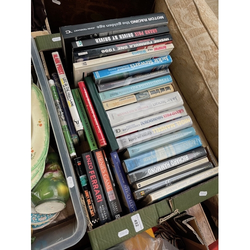 492 - A box of motorsport books; grand prix, formula 1 etc.