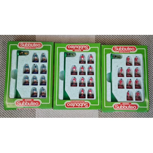 49 - Eight vintage Subbuteo football teams.