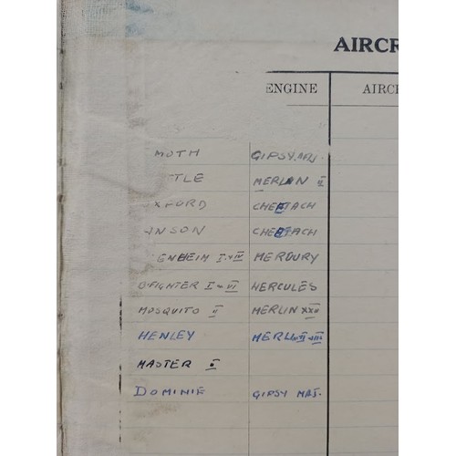 35 - A WWII Pilot's flying Log Book