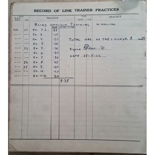 35 - A WWII Pilot's flying Log Book