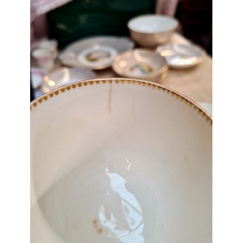 325 - A 19th century tea service and other similar china.